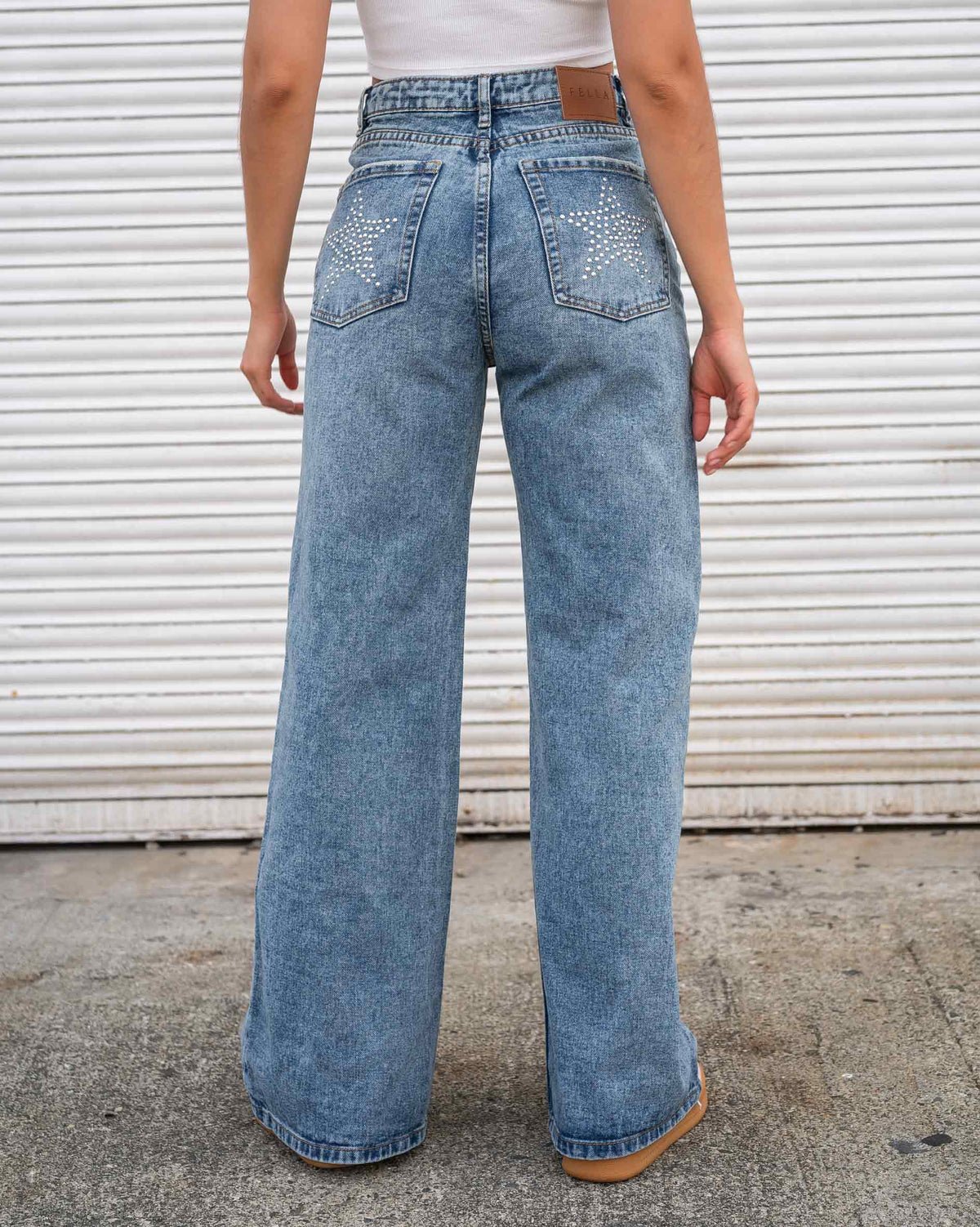 JEAN WIDE LEG RIGIDO TIRO ALTO 4340