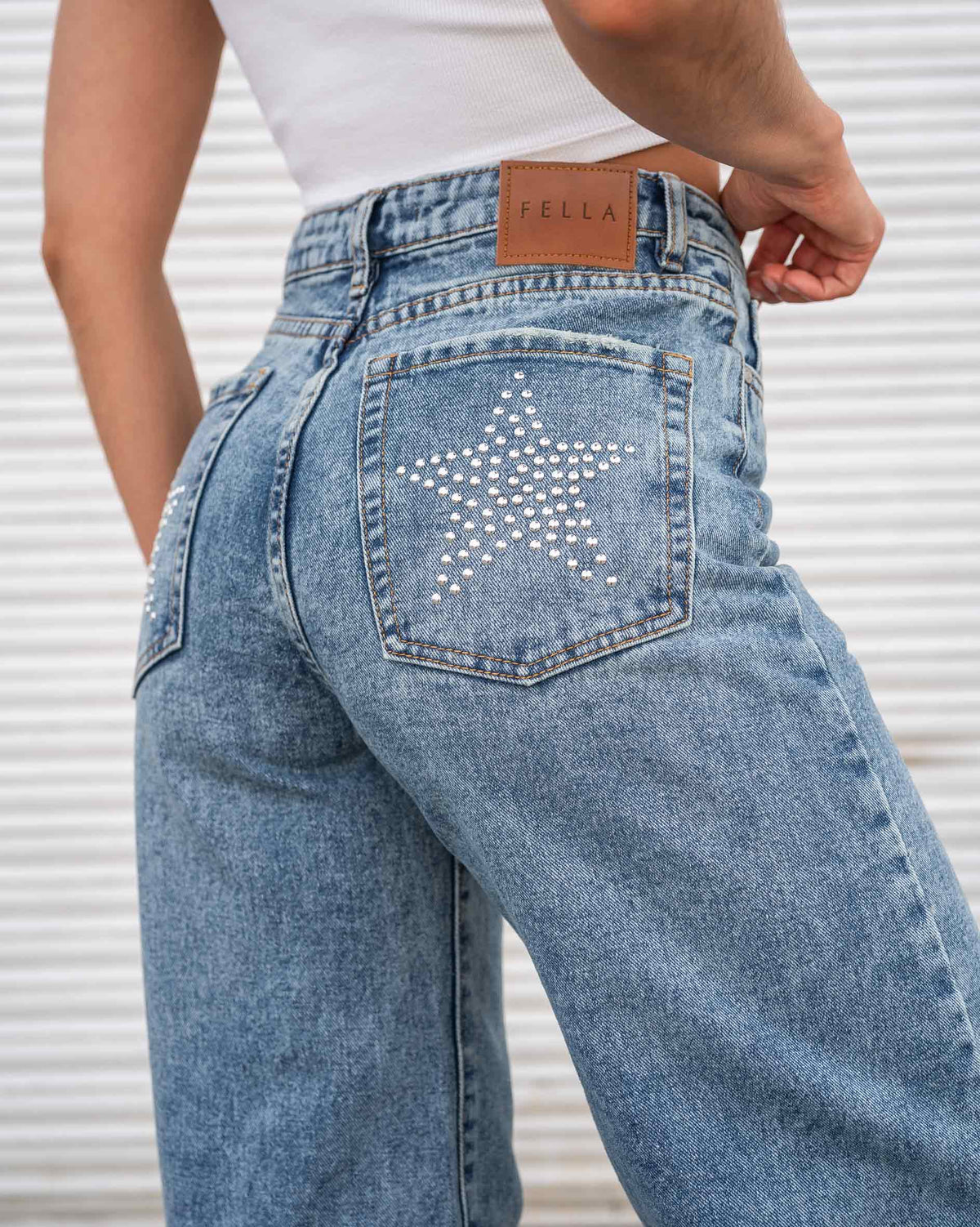 JEAN WIDE LEG RIGIDO TIRO ALTO 4340
