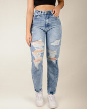 Cargar imagen en el visor de la galería, JEAN MOM FIT RIGIDO TIRO ALTO 4155

