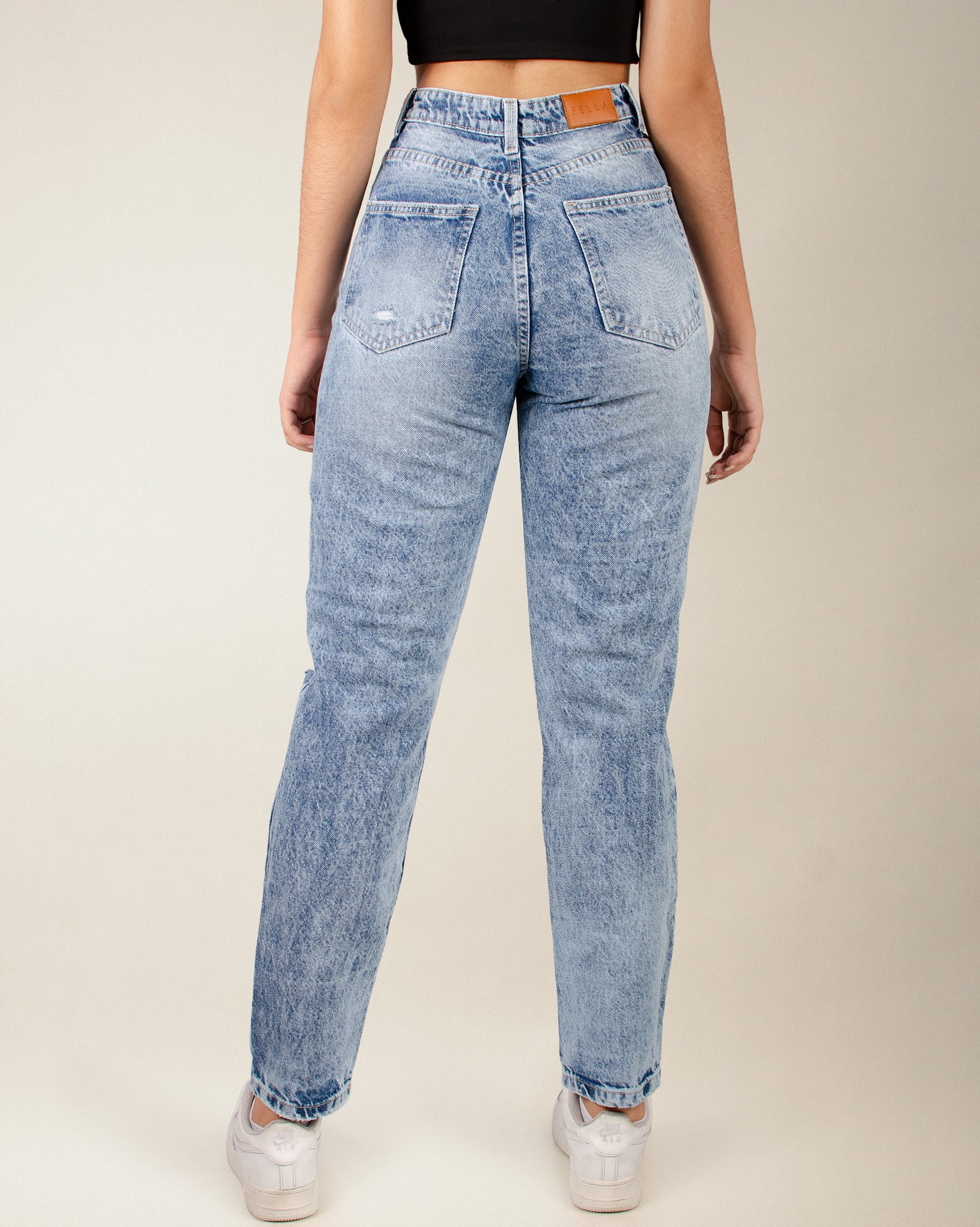 JEAN MOM FIT RIGIDO TIRO ALTO 4155 FELLA Tienda Online