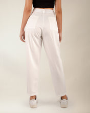 Cargar imagen en el visor de la galería, PANTALON  MOM FIT STRETCH TIRO ALTO MARFIL 4181
