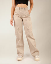Cargar imagen en el visor de la galería, PANTALON STRAIGHT CARGO STRETCH TIRO ALTO 4198

