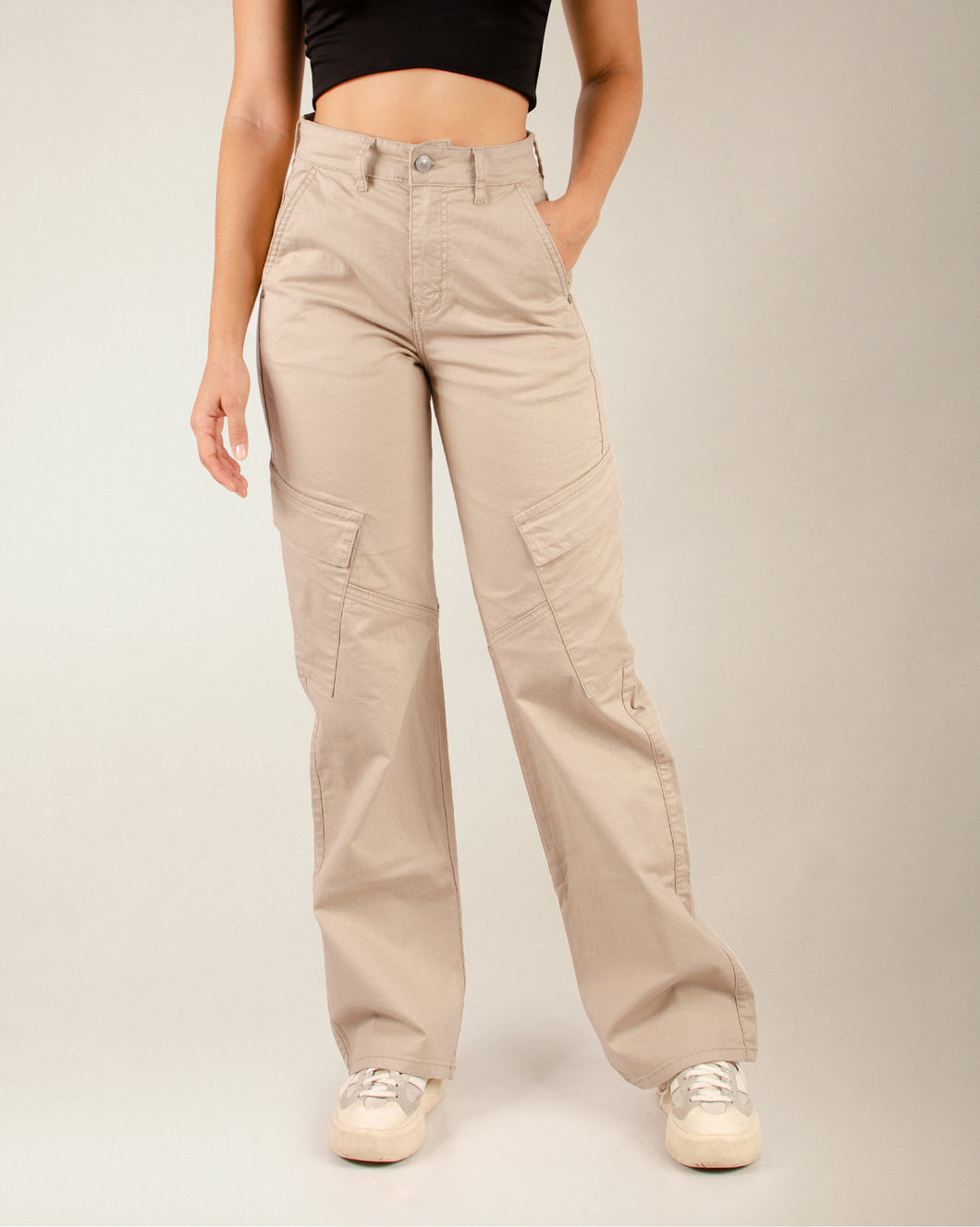 PANTALON STRAIGHT CARGO STRETCH TIRO ALTO 4198