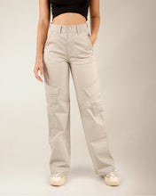 Cargar imagen en el visor de la galería, PANTALON STRAIGHT CARGO STRETCH TIRO ALTO 4199
