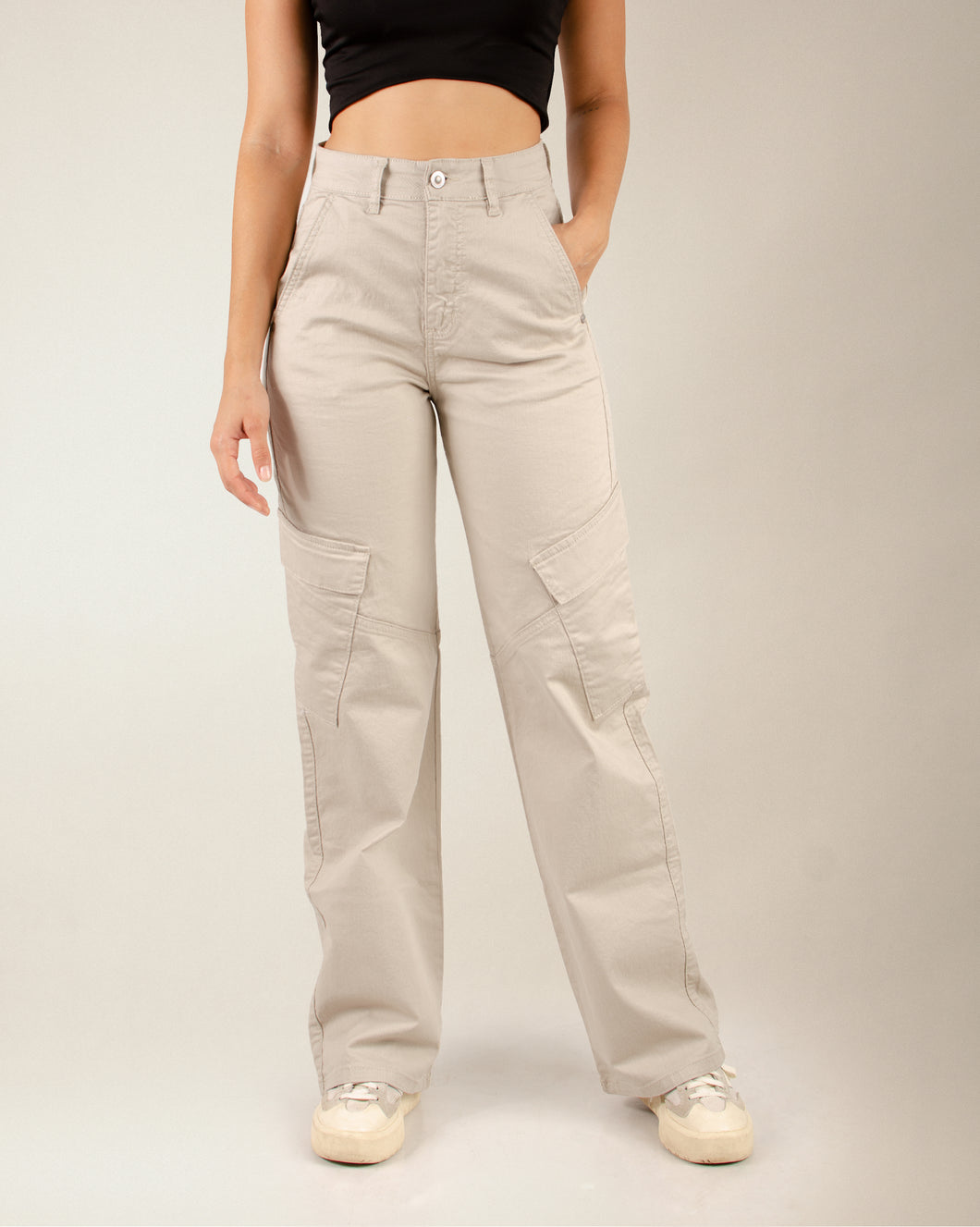 PANTALON STRAIGHT CARGO STRETCH TIRO ALTO 4199
