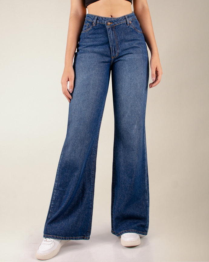 JEAN MOM FLARE RIGIDO TIRO ALTO 4255