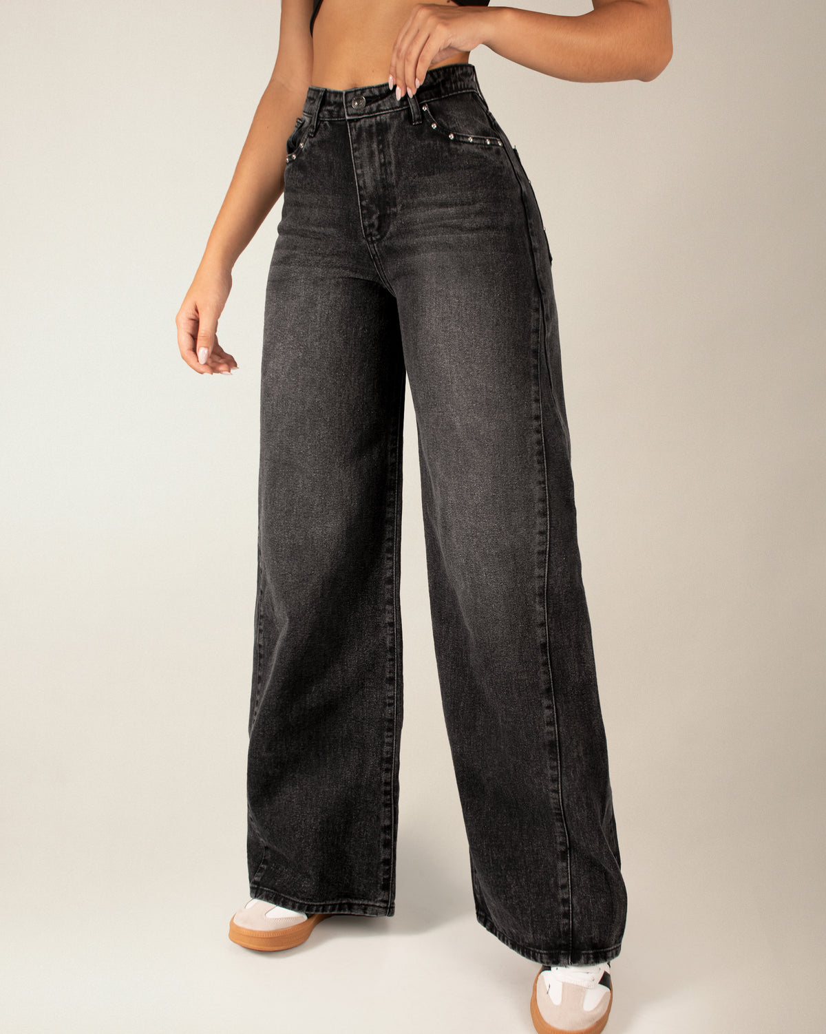 JEAN WIDE LEG RIGIDO TIRO ALTO 4269