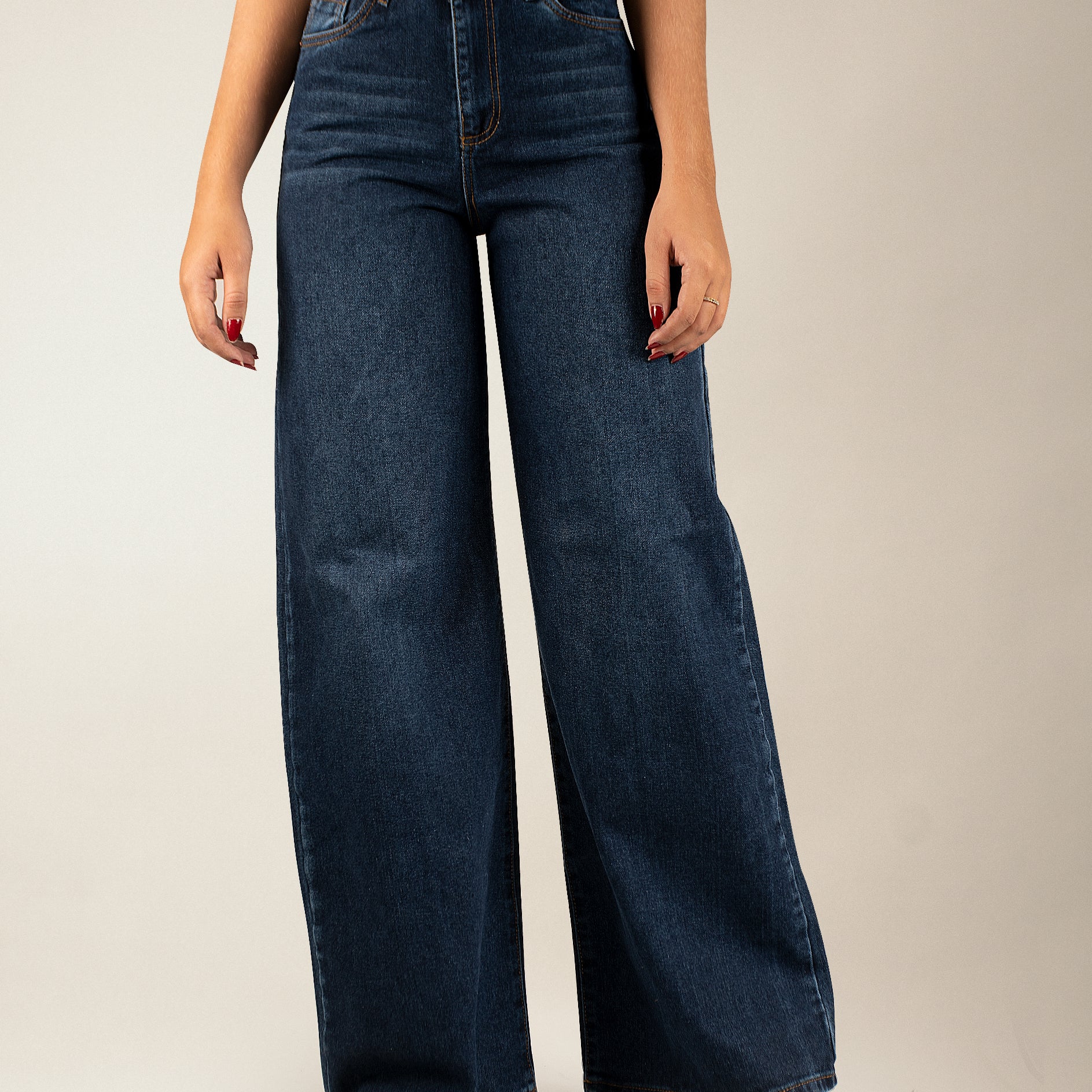 JEAN WIDE LEG RIGIDO TIRO ALTO 4272