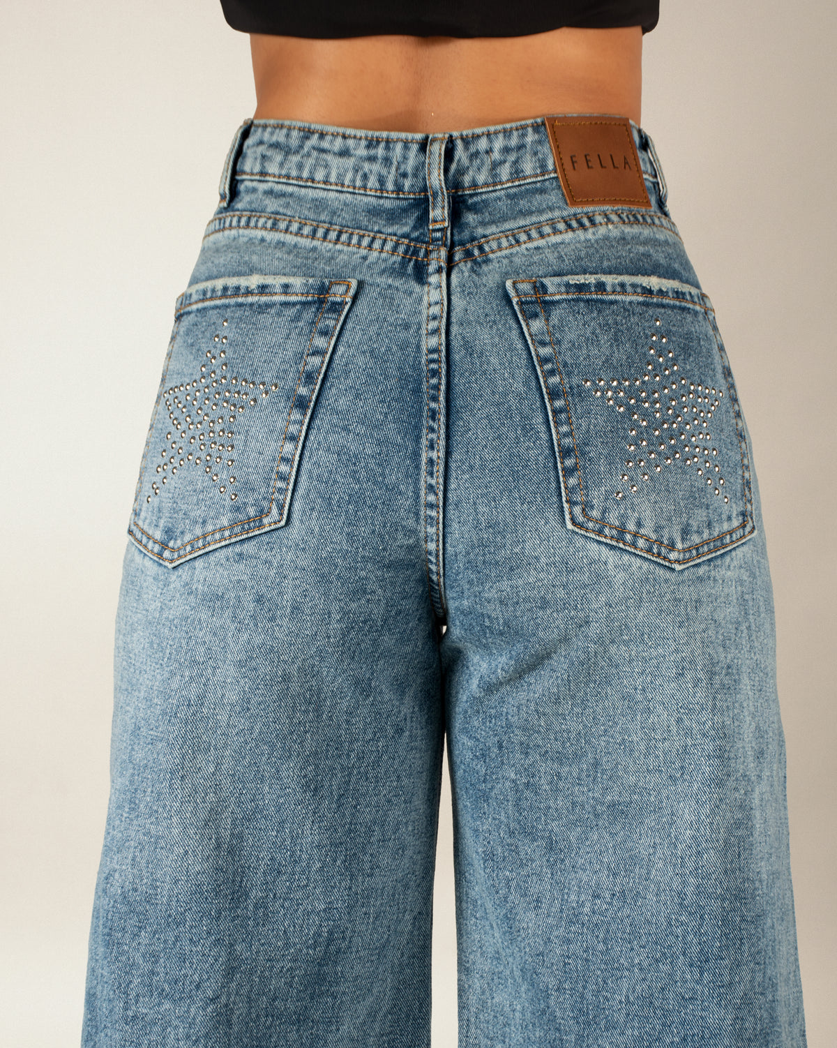 JEAN WIDE LEG RIGIDO TIRO ALTO 4340