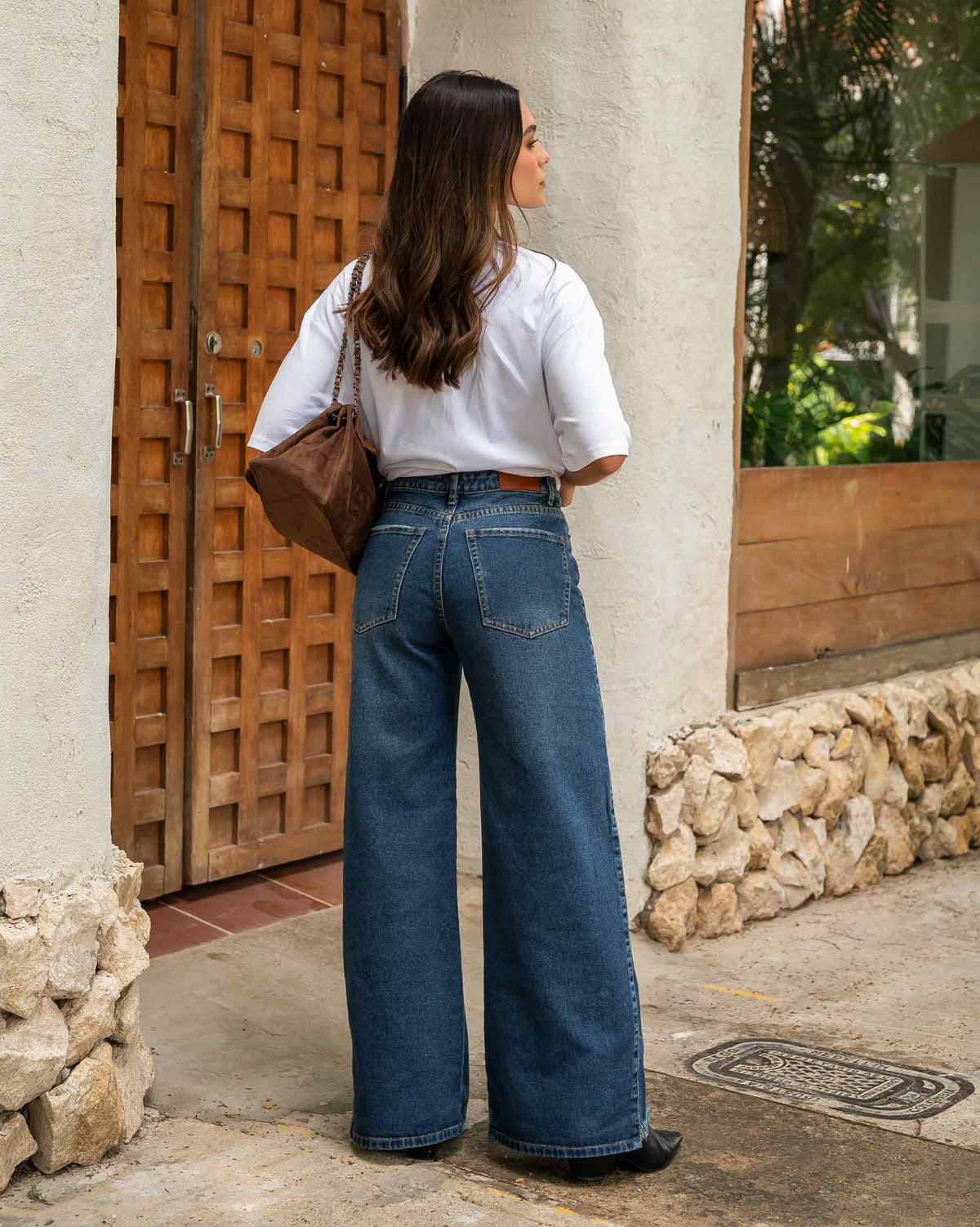 JEAN WIDE LEG RIGIDO TIRO ALTO 4339