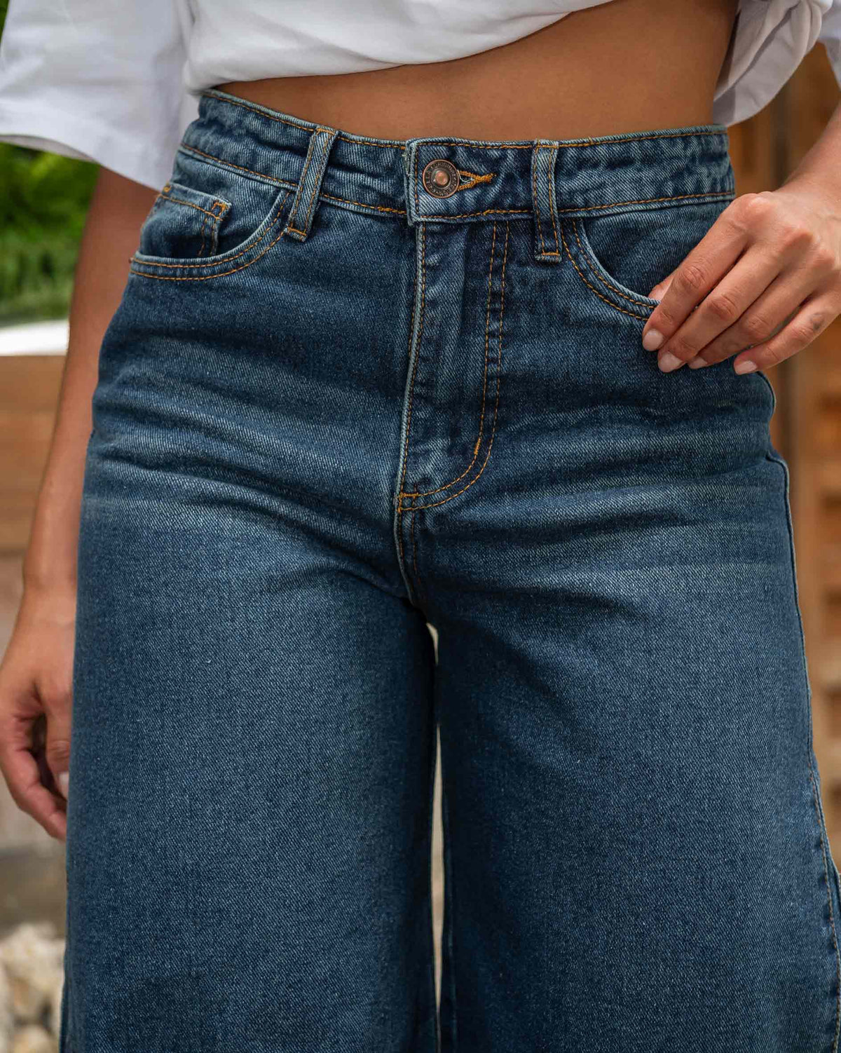 JEAN WIDE LEG RIGIDO TIRO ALTO 4339